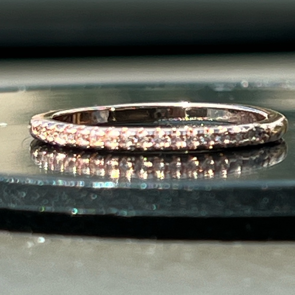 Rose Gold Zircon Ring 8 - Picture 9 of 14